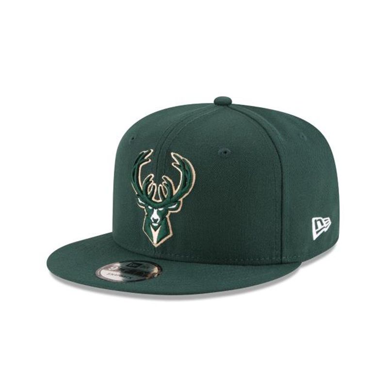 NBA Milwaukee Bucks 9Fifty Snapback (OJD5158) - Green New Era Caps